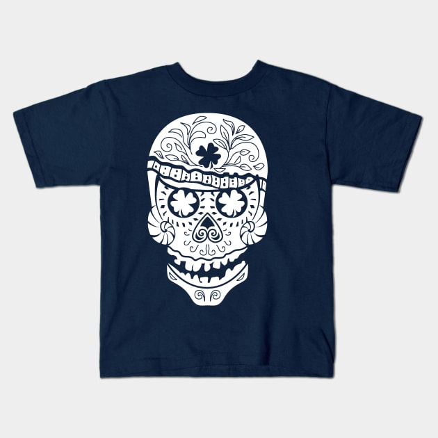 Hawaiian Skull Kids T-Shirt by nickbuccelli